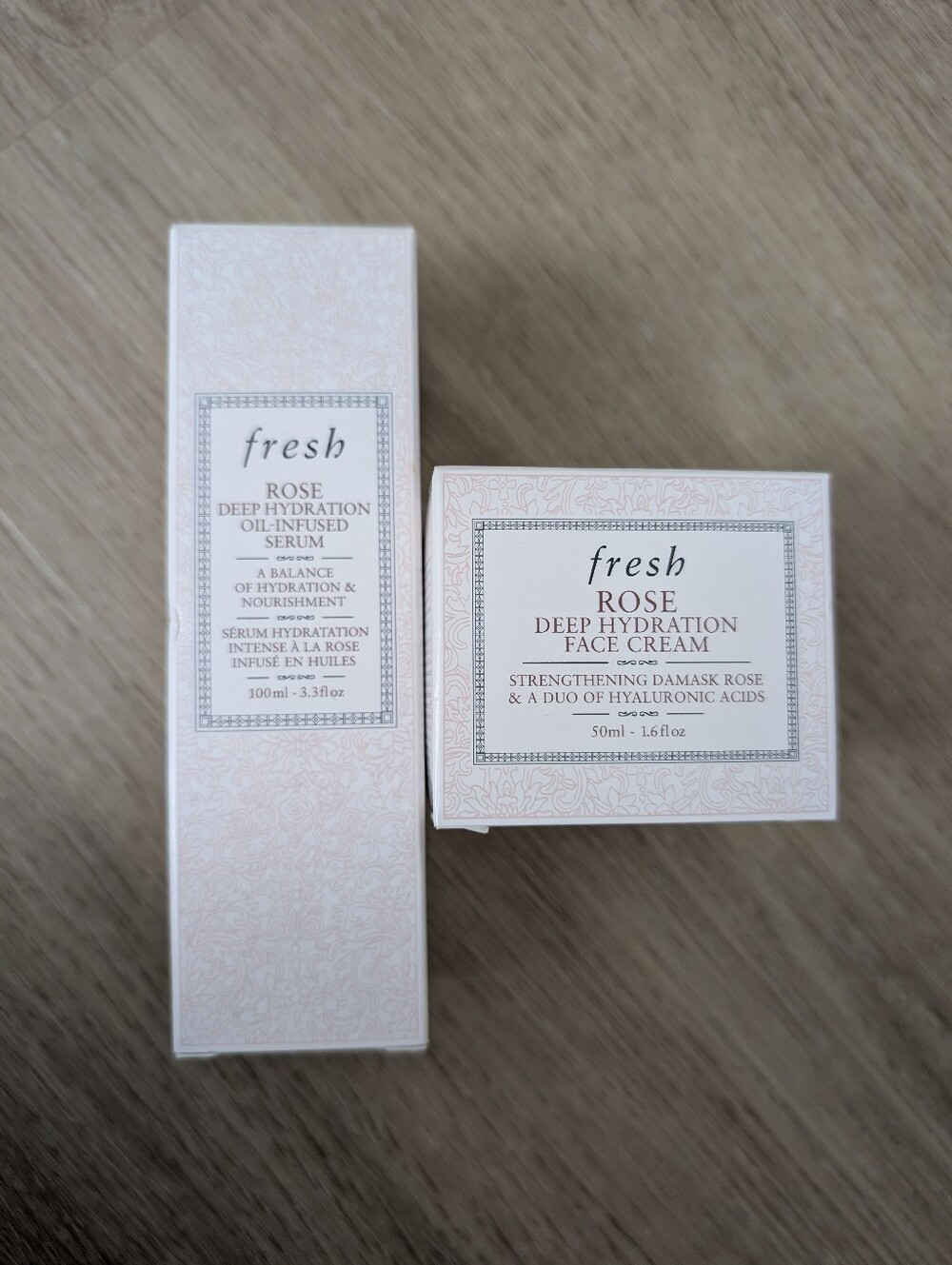 🌹 Fresh Rose Deep Hydration Duo — Full Size Serum (100ml) + Face Cream (50ml)